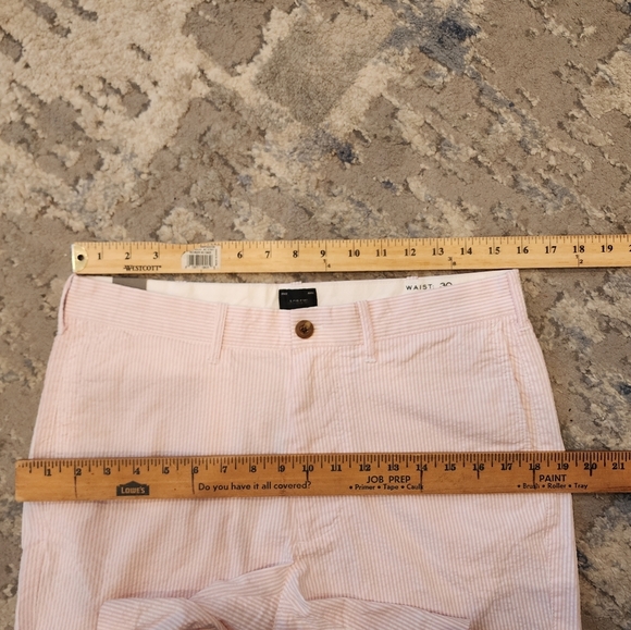 NWT J. Crew Pink White Stripe 7" stretch Seersucker Shorts Men's Size 30 - Picture 6 of 16